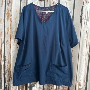 Koi basics 5x Navy Blue V-Neck Scrub Top